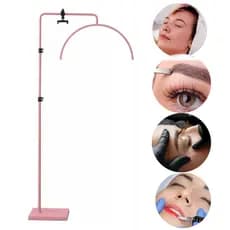 Luminária LED Meia lua Ajustável 3 Tons para Beleza,Estética,Salão,Spa com suporte para celular