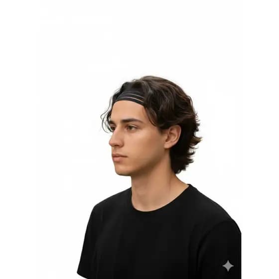 Faixa de Cabelo Fitness Unissex Kit 3 Unidades Elástico Antideslizante para Treino, Corrida e Yoga Larga Tule