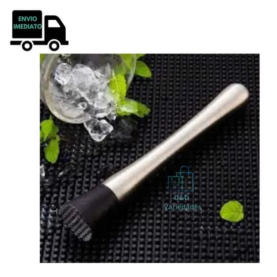 Socador Macerador De Caipirinha Aço Inox 20cm Amassador de Frutas