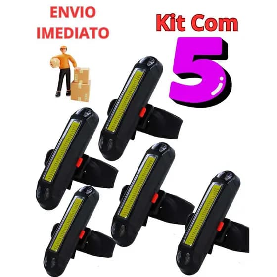 Lanterna Traseira Sinalizador USB 100 Lumens | Traseira/Lateral/Bike Led