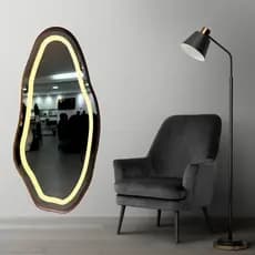 Espelho Orgânico Corpo Inteiro 170X70cm com LED Jateado Quarto Sala Banheiro