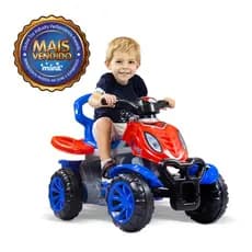 Carrinho de Passeio Spider Quadriciclo Infantil Maral Com Pedal Buzina Empurrador