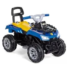 Quadriciclo Infantil com Pedal Motoca Carrinho de Passeio Cross up Calesita com Haste Empurrador