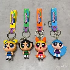 Anime O Chaveiro Powerpuff Girls Boneca Bolsa Escolar Pingente