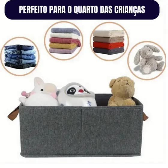 Cesto Organizador  Reforçado para Guarda-Roupas Multiuso Peças Íntimas  Calças  Jeans
