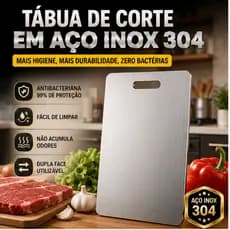 Tábua  De Corte Feita De Aço Inox Tamanho 35x25cm e 46X30cm