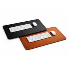 Deskpad Extra Grande Couro Mousepad 90x40cm Alta Qualidade Mouse Pad Ergonômico Cor Preto ou Caramelo Costurado