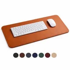 Mousepad Minimalista em Couro Alta Qualidade 70x30cm Deskpad Grande Cor Preto ou Caramelo Mouse Pad Ergonômico