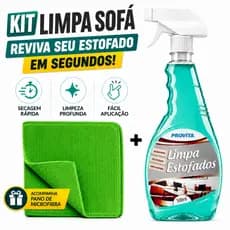 Espuma Limpa Estofados À Seco Spray Premium Perfumado 500ml + Pano Microfibra Limpa Sofá Colchão Almofada Banco Poltrona