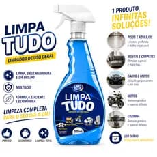 Espuma Limpa Tudo 500ml Multiuso Desengraxante Sofá Carpete Bolsa Tênis Piso Azulejo Cozinha Carro