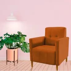 Poltrona  Opala  Reforçada Pés Firme  Sofa Mamãe Amamentação  Leitura Confortavel Macia Visammer