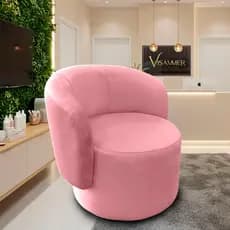 Poltrona Orgânica Luxo Veludo Sala Moderna Top Para Recepção Salão Beleza Sala Quarto Hotel Visammer