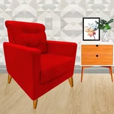 Cadeira Poltrona Opaly Decorativa Luxo Recpção Sala Quarto Descanso Confortavel Amamentação Visammer