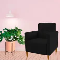 Poltrona Cadeira Opala  Decorativa De Luxo Estilo Moderno Resistente Com Pés De Madeira Visammer