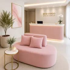 Poltrona Sofa Organico 1 Metro Tecido Veludo 02 Almofadas Para Recepção Visammer