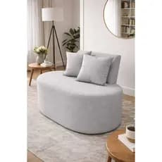 Sofa Feijão Organico Tecido Boucle 01 Metro "Sala de Estar", "Recepção", "Consultório"