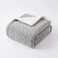 Manta Cobertor de Uga 190x210 cm Premium com Forro de Sherpa Carneirinho Ultra Macio - Dupla Face
