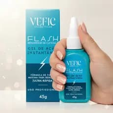 Removedor de Cutícula Flash 45gr Vefic Remove na hora sem Alicate