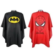 Kit Com Duas Capas de Corte deCabelo Infantil Batman & Homem Aranha barbeiros fecho em ziper