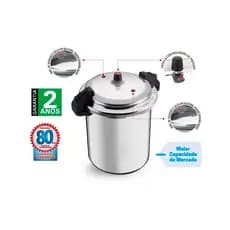 Panela de Pressão Industrial com Fechamento Externo 24L