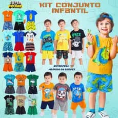 Kit até 6 peças Roupa Infantil Menino Conjunto Criança Masculino Verão Bebê  2/4/6 peças