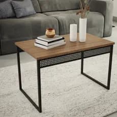 Mesa de Centro Estilo Industrial Mesinha de Lateral ou Canto Moderna