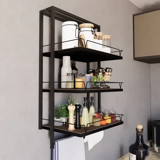 Porta Temperos de Parede Prateleira de Parede para Cozinha Porta Condimentos Multiuso
