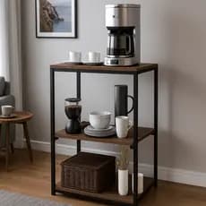 Estante Multiuso 3 Prateleiras Cantinho Do Café Decorativa Estilo Industrial