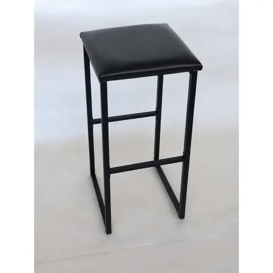 Banqueta Gourmet Reforçada Altura de 67cm Para Bancada Preto Linho Cinza