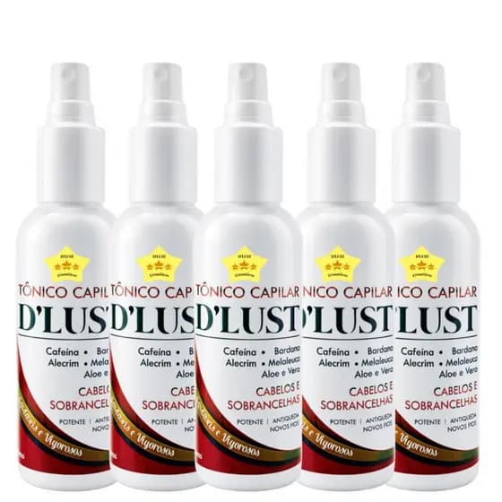 Kit contém 5 Tônico Capilar Antiqueda Poderoso Feminino Cabelo Crescimento Capilar 120ml
