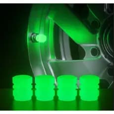 Tampa de válvula ABS fluorescente aparafusada luminosa universal para pneus de carro e motocicleta