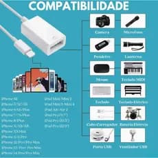 Cabo OTG USB para iPhone - Alta Qualidade e Compatibilidade Garantida