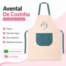 Avental Impermeável Cozinha Premium Ajustável Com Bolso - Anti Óleo