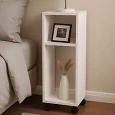 Mesa de Cabeceira Nicho Quarto Conforto com Rodas