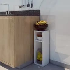 Mesa de Cabeceira Nicho Quarto 2 Andares Conforto com Rodizios