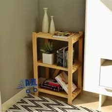 Estante 3 Prateleiras Madeira Maciça Pinus Aparador Fruteira Organização Livros Mesa Cabeceira