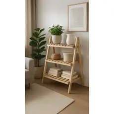 Estante Rústica Pinus Varanda Gourmet Jardim De Inverno Prateleira Floreira Decorativa Multiuso