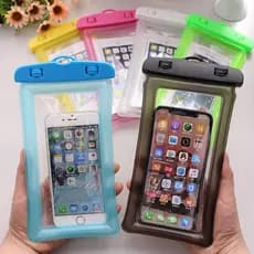 Novo Bolsa impermeável de airbag transparente para celular para natação com tela sensível ao toque