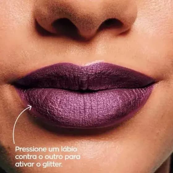 Avon power stay batom líquido matte glitter effect marsala radiante
