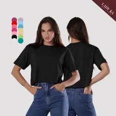 Blusa Feminina Elegante T-Shirt Cropped