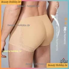 Roupa Íntima Masculina Falsa Bumbum Levanta Calças Boxer Nádegas Esponja Almofada