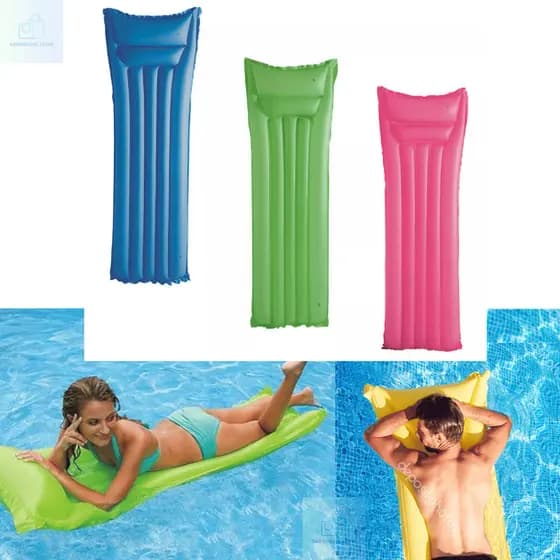 Kit Casal 2 Boias Colchão Inflável Bronzeador Piscina 183x69cm Flutuante para Criança e Adulto
