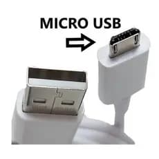 Cabo para Celular/ Carregador Micro USB V8 A01 A02 A03 Core A10s S6 S7 J4 J5 J7 Branco Preto