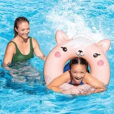 Boia Infantil Circular Inflável 65cm +3 Anos Anel de Natação para Piscina Menino Menina Juvenil Adulto