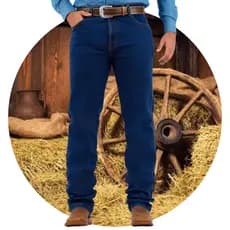 Calça Country Jeans Pura Raça Masculina Tradicional Cowboy Rodeio Agro