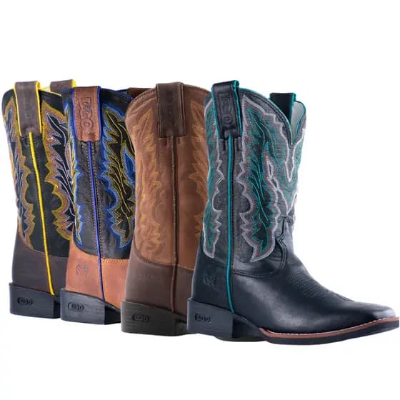 Bota Country DGO Texana 100% Couro Bovino Reforçada Masculina
