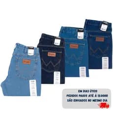 Kit 2 Calças Jeans Wrangler Masculina 100% Algodão Tradicional Original