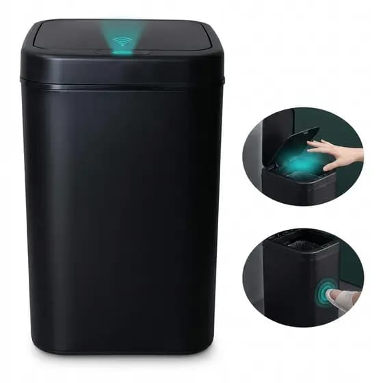 Lixeira Inteligente 16L Sensor Automático Sem Toque Cozinha Banheiro Recarregável Anti Odor