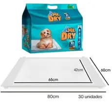 Tapete Higiênico para cães Mr Dry 80 x 60 30 unidades