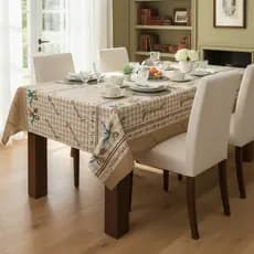 Toalha De Mesa 3 Metros para 8 Lugares 8 Cadeiras Tecido Linhão Gourmet Corrida Algodão Retangular Luxo Várias Estampas